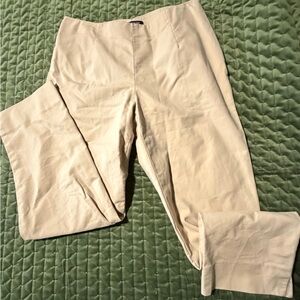 Lafayette 148 Stanton khaki side zip pants ankle size 6
